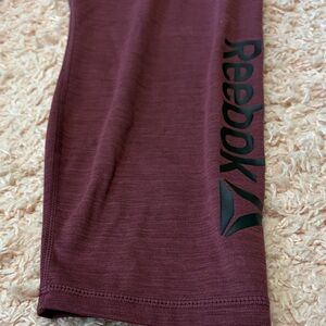 NWOT Reebok Plum Heather crop leggings with hip pockets size XXL
